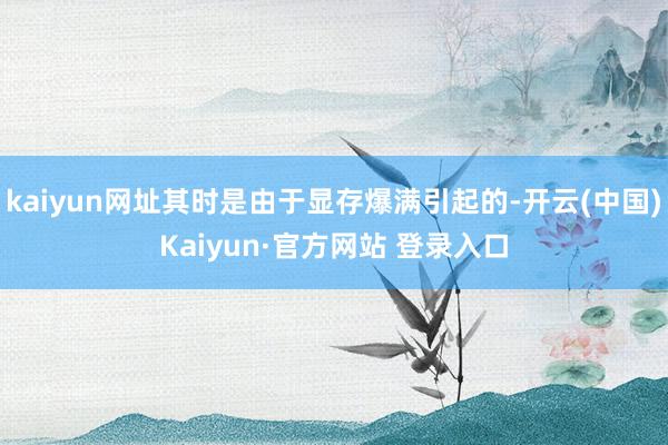 kaiyun网址其时是由于显存爆满引起的-开云(中国)Kaiyun·官方网站 登录入口