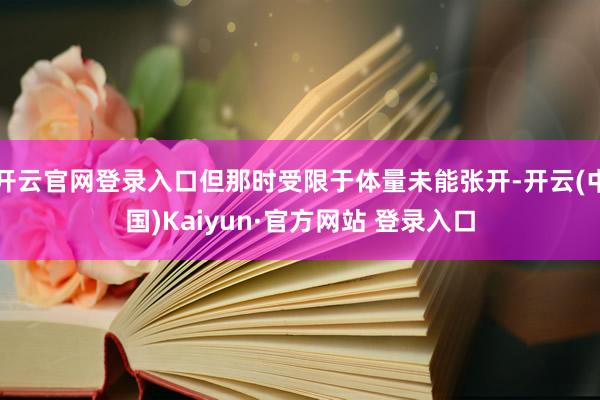 开云官网登录入口但那时受限于体量未能张开-开云(中国)Kaiyun·官方网站 登录入口